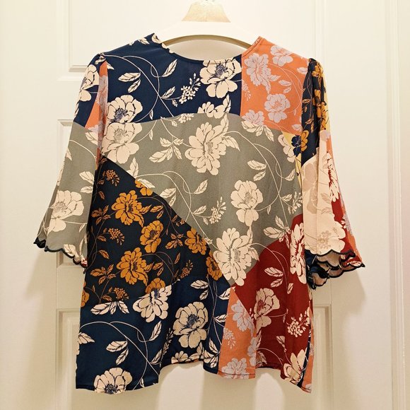 Johnny Was 100% Silk Top size Large New With Tag - Picture 2 of 8